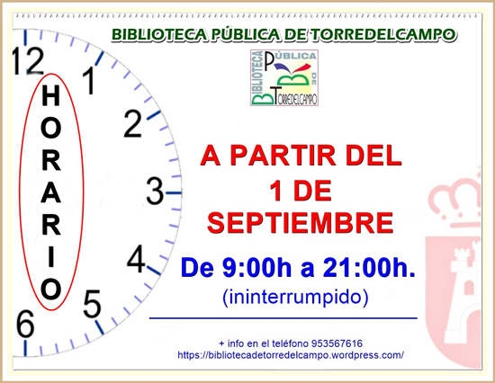 horario bibliteca 1 de septiembre