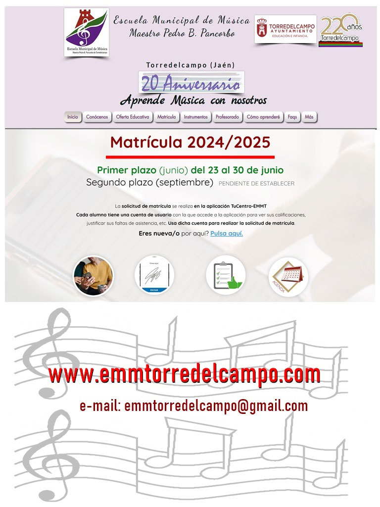 Matrícula 2024/2025 - Escuela Municipal de Música