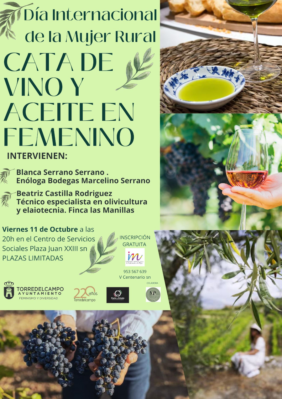 Cata de vino y aceite en femenino