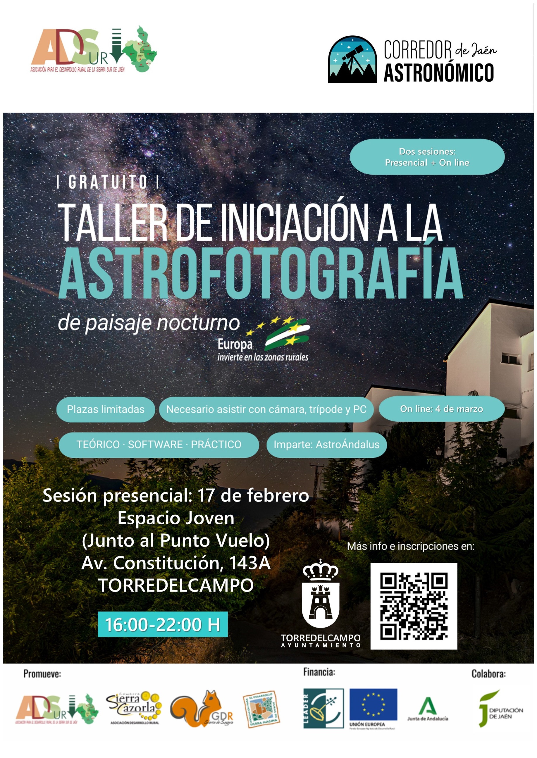 Taller de iniciación a la Astrofotografía de paisaje nocturno