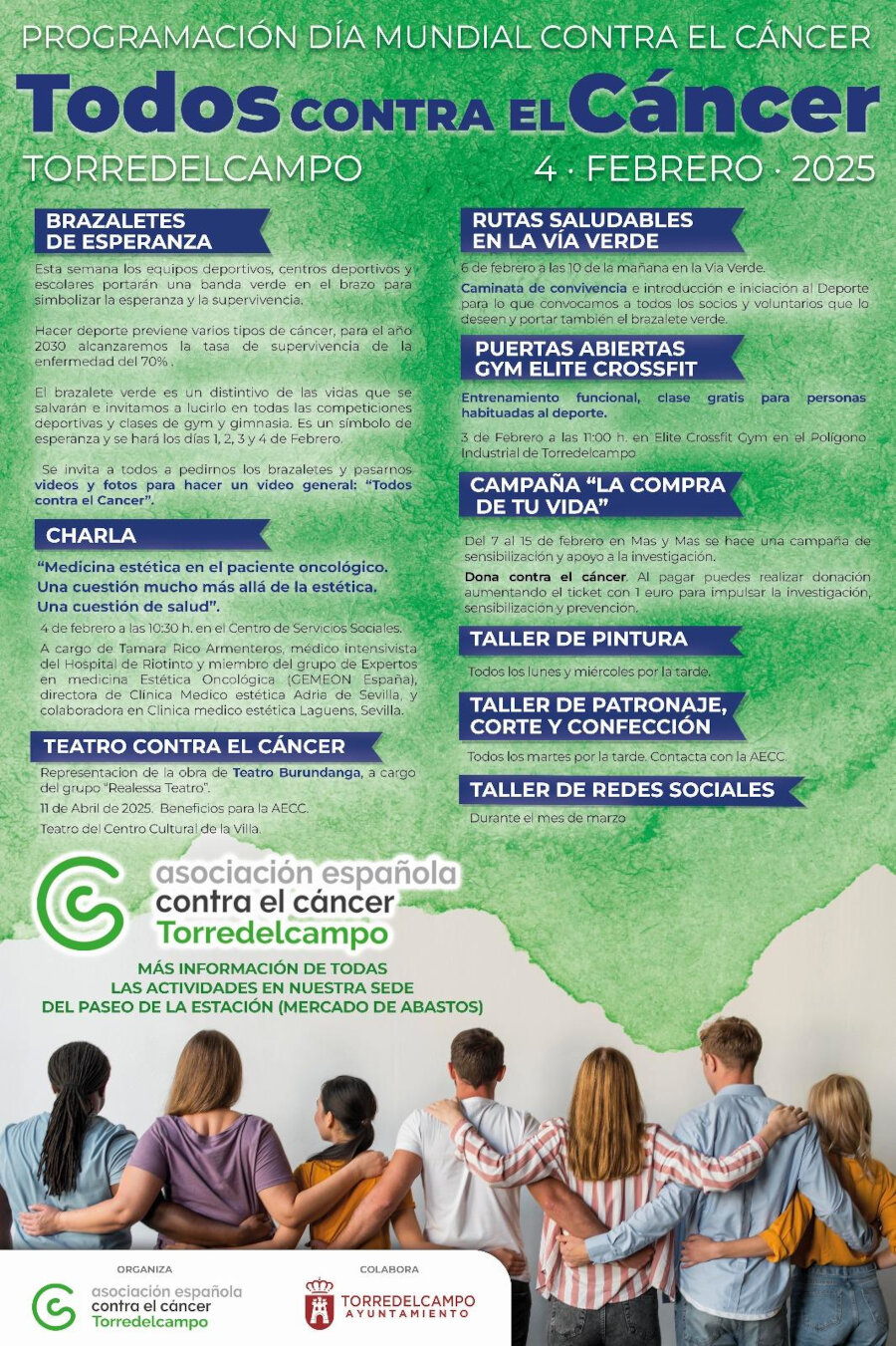 Torredelcampo refuerza su compromiso en la lucha contra el cáncer con la campaña 'Brazalete de la Esperanza'