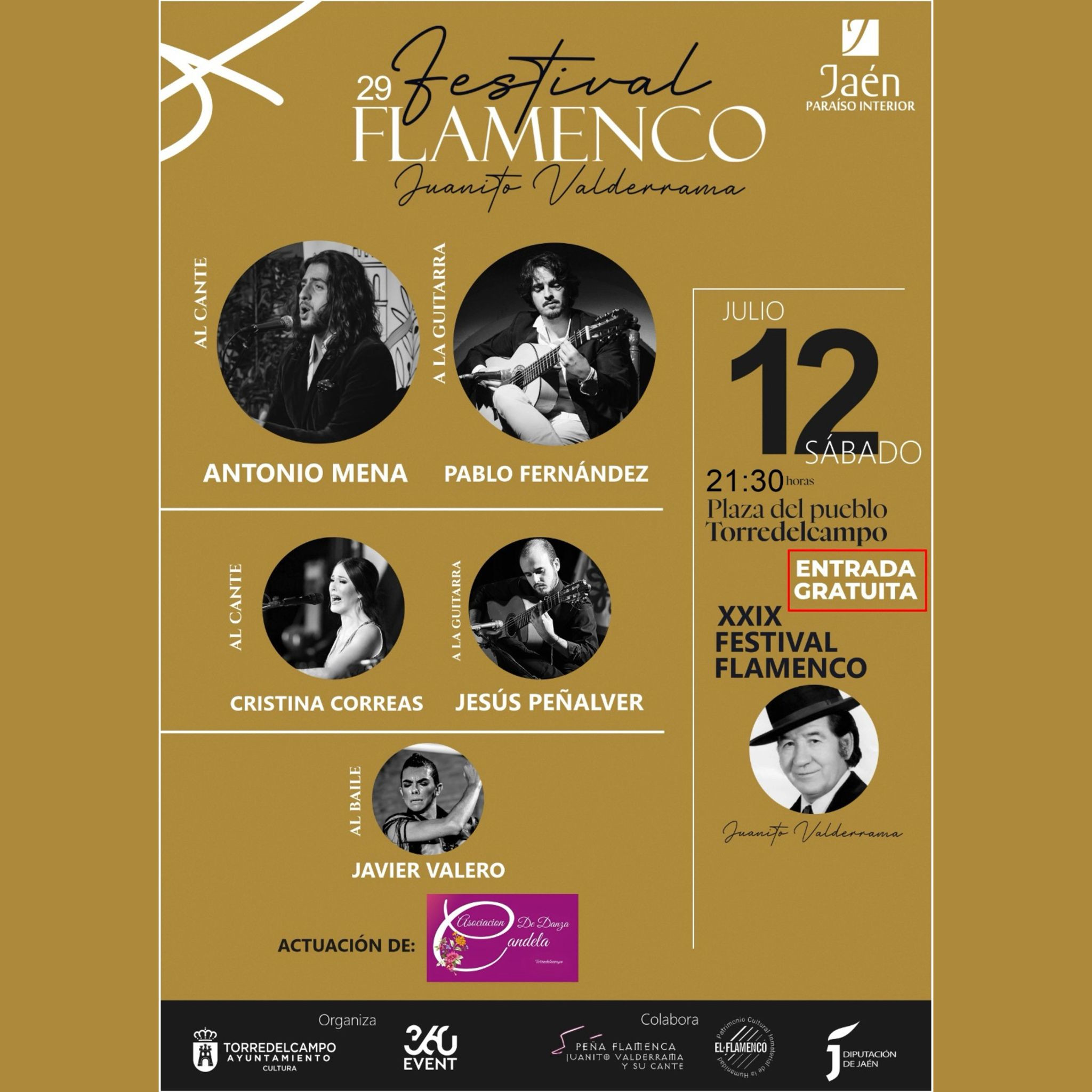 El Festival Flamenco Juanito Valderrama cambia de formato y se celebrará gratuitamente en la Plaza del Pueblo*