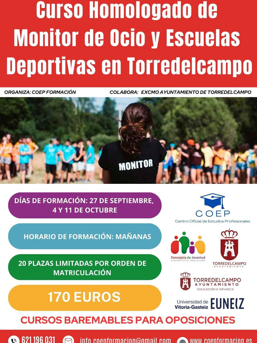 monitor de ocio y escuelas deportivas