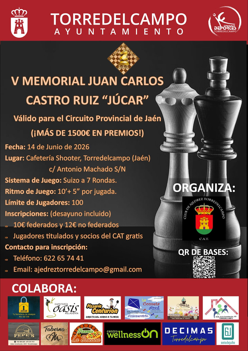 Torneo de Ajedrez - V Memorial Juan Carlos Castro Ruiz "Júcar"